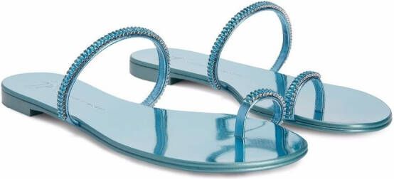 Giuseppe Zanotti Colorful flat sandals Blue
