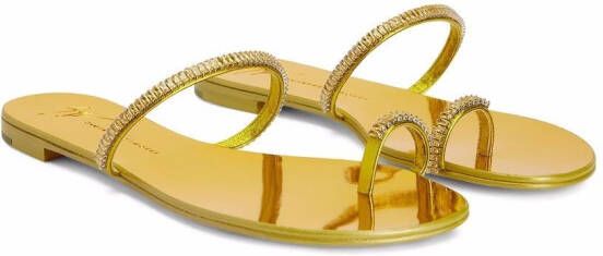 Giuseppe Zanotti Colorful flat sandals Yellow