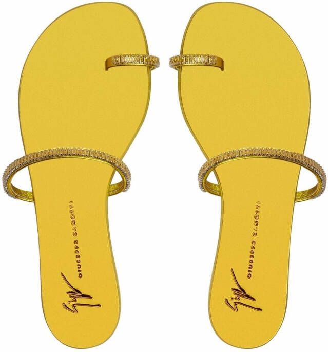 Giuseppe Zanotti Colorful flat sandals Yellow