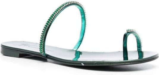 Giuseppe Zanotti Colorful slide sandals Green