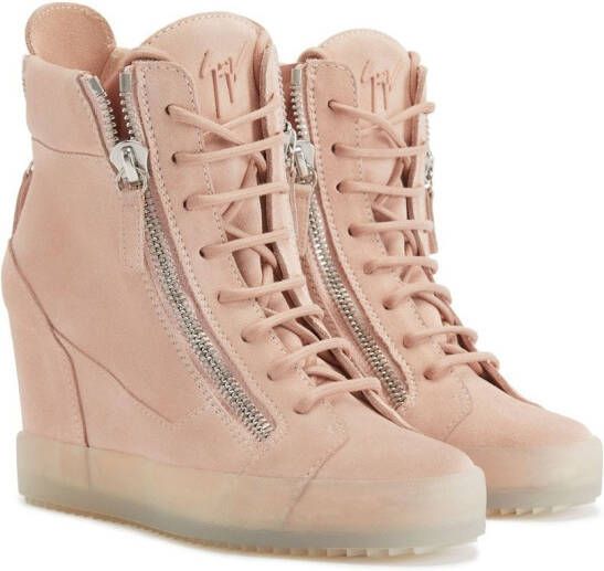 Giuseppe Zanotti concealed-wedge sneakers Pink