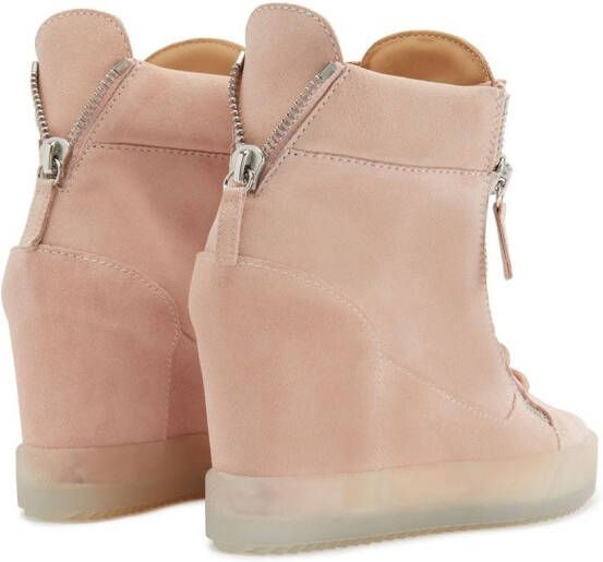 Giuseppe Zanotti concealed-wedge sneakers Pink