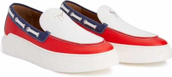 Giuseppe Zanotti Conley colour-block loafers White