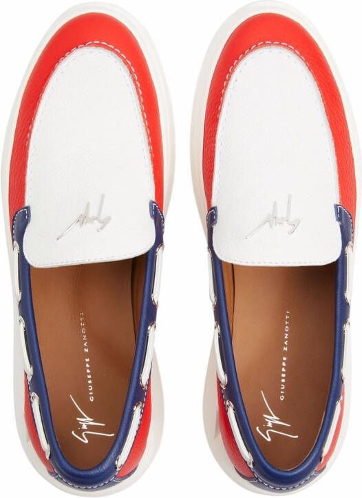 Giuseppe Zanotti Conley colour-block loafers White