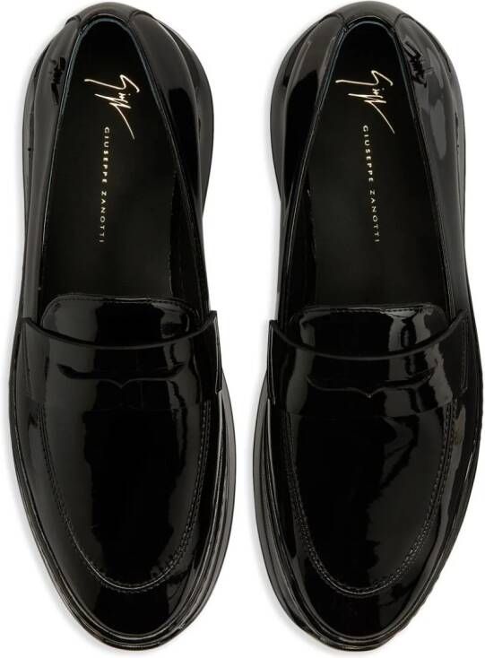 Giuseppe Zanotti Conley Glam patent leather loafers Black