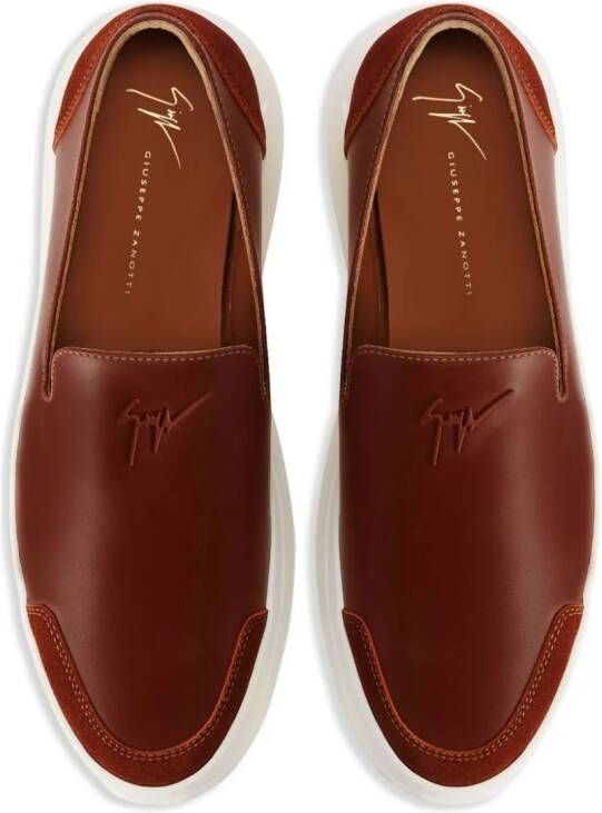 Giuseppe Zanotti Conley leather loafers Brown