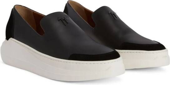 Giuseppe Zanotti Conley logo-lettering loafers Black