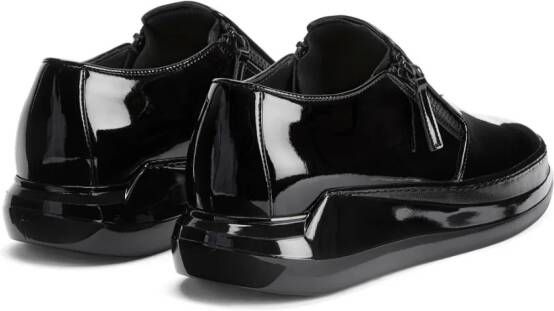 Giuseppe Zanotti Conley patent-finish zip-up sneakers Black