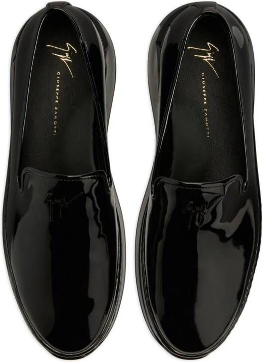 Giuseppe Zanotti Conley patent-leather loafers Black