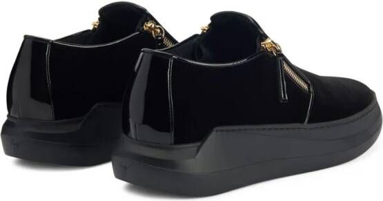 Giuseppe Zanotti Conley velvet slippers Black