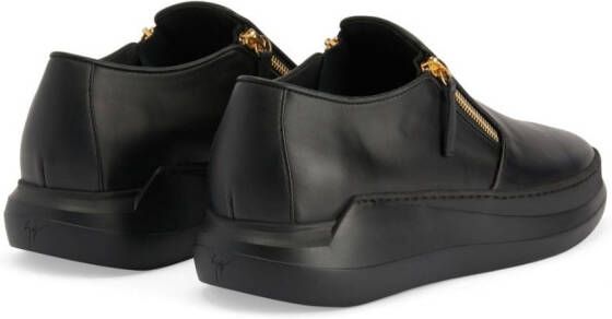 Giuseppe Zanotti Conley Zip leather loafers Black