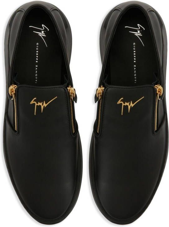 Giuseppe Zanotti Conley Zip leather loafers Black