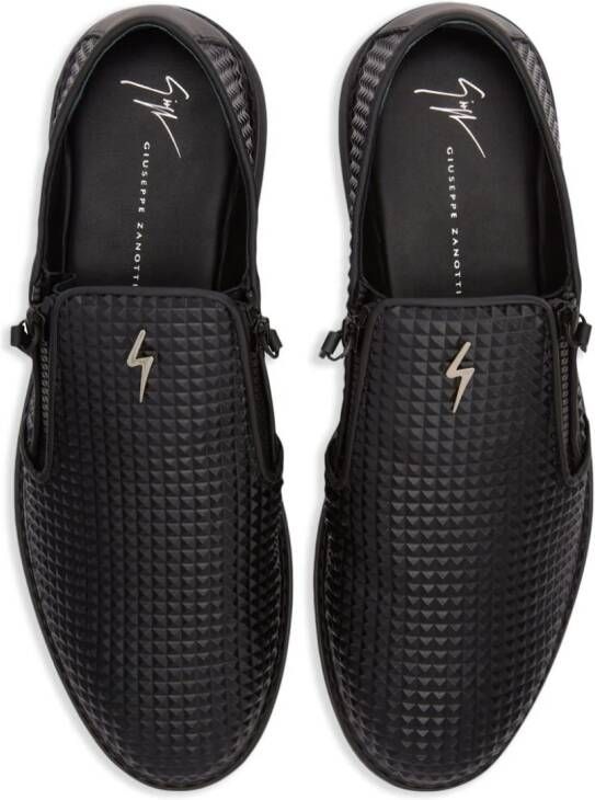 Giuseppe Zanotti Cooper flat leather loafers Black