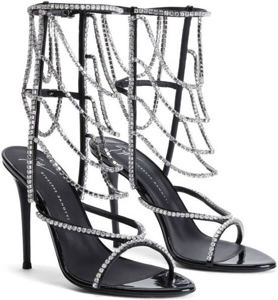 Giuseppe Zanotti Cristelle 105mm sandals Black