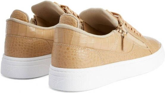 Giuseppe Zanotti crocodile-effect leather sneakers Neutrals