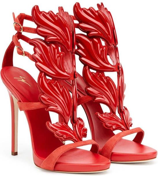 Giuseppe Zanotti Cruel panel-detail heeled sandals Red