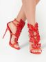 Giuseppe Zanotti Cruel panel-detail heeled sandals Red - Thumbnail 4