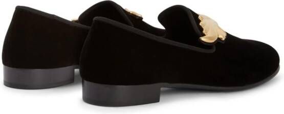 Giuseppe Zanotti Cruel velvet-effect loafers Black