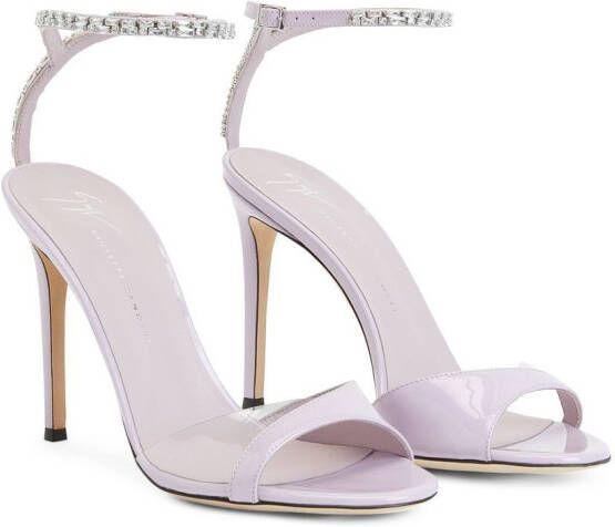 Giuseppe Zanotti crystal-embellished high-heeled sandals Purple
