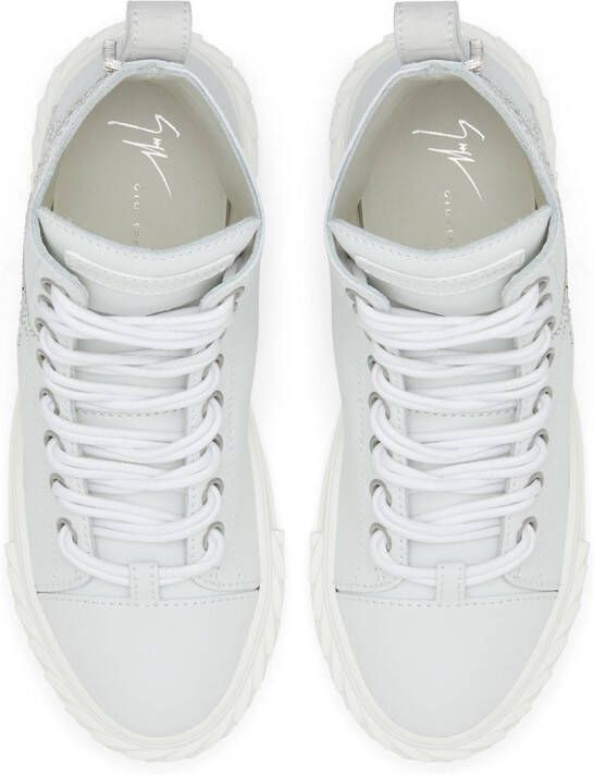 Giuseppe Zanotti crystal-embellished high-top sneakers White