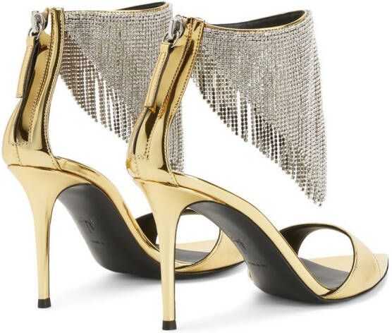 Giuseppe Zanotti crystal-embellished metallic sandals Gold