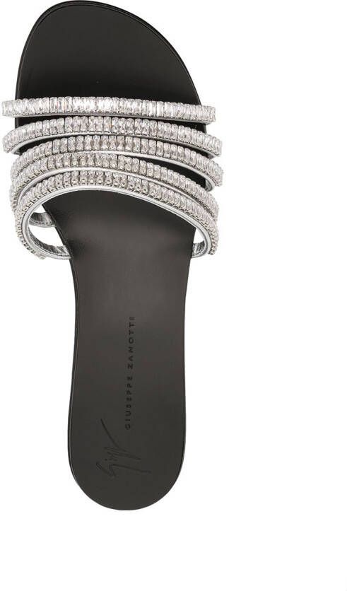 Giuseppe Zanotti crystal embellished sandals Black
