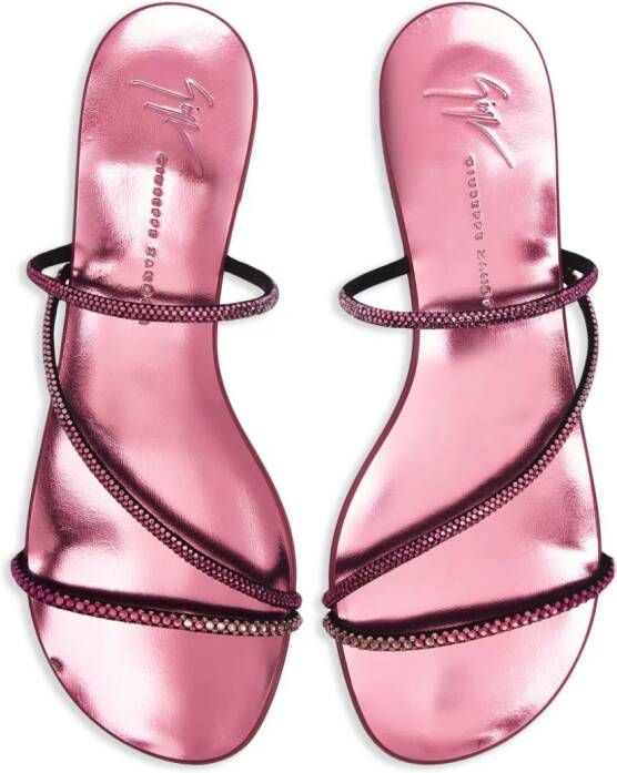 Giuseppe Zanotti crystal-embellished sandals Pink