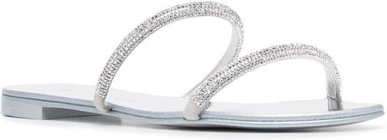 Giuseppe Zanotti crystal embellished sandals Silver
