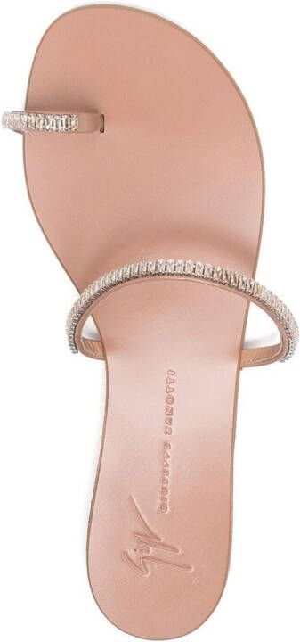Giuseppe Zanotti crystal-embellished toe-strap sandals Neutrals