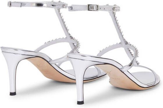 Giuseppe Zanotti crystal embellishment high-heeled sandals Silver