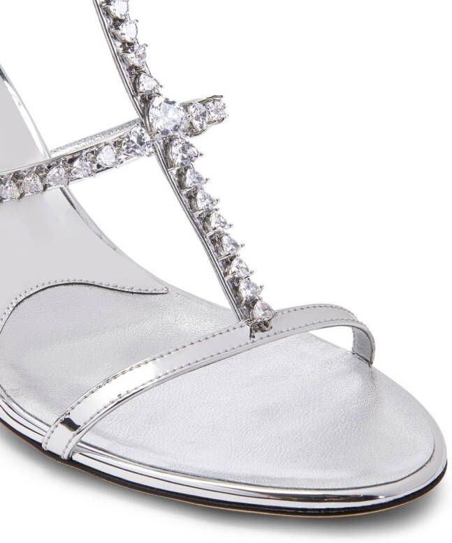 Giuseppe Zanotti crystal embellishment high-heeled sandals Silver