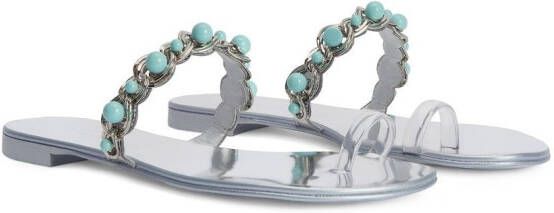 Giuseppe Zanotti crystal-strap sandals Silver