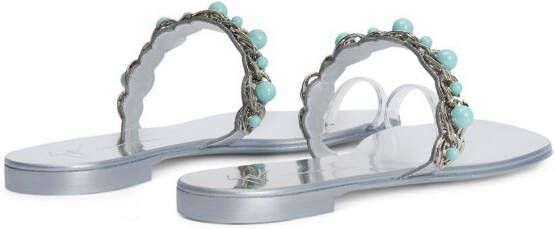 Giuseppe Zanotti crystal-strap sandals Silver