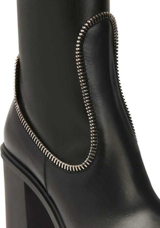 Giuseppe Zanotti Cubalibre 110mm zip-detail boots Black