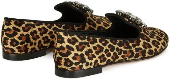 Giuseppe Zanotti Dalila leopard-print loafers Neutrals
