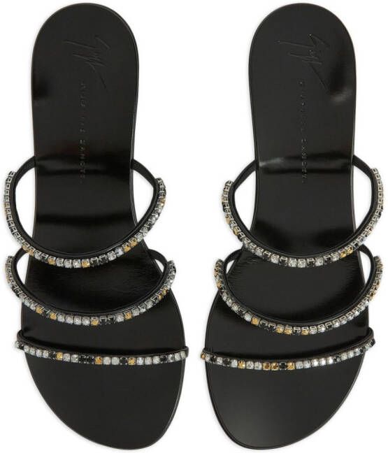 Giuseppe Zanotti Dark Colorful 40mm embellished sandals Black