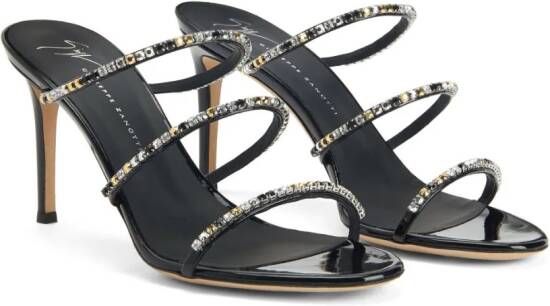 Giuseppe Zanotti Dark Colorful 85mm embellished sandals Black
