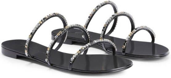 Giuseppe Zanotti Dark Colorful embellished sandals Black