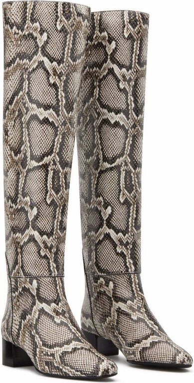 Giuseppe Zanotti Doreen snakeskin-effect boots Brown