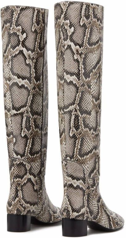 Giuseppe Zanotti Doreen snakeskin-effect boots Brown