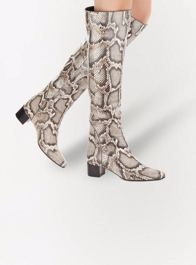 Giuseppe Zanotti Doreen snakeskin-effect boots Brown