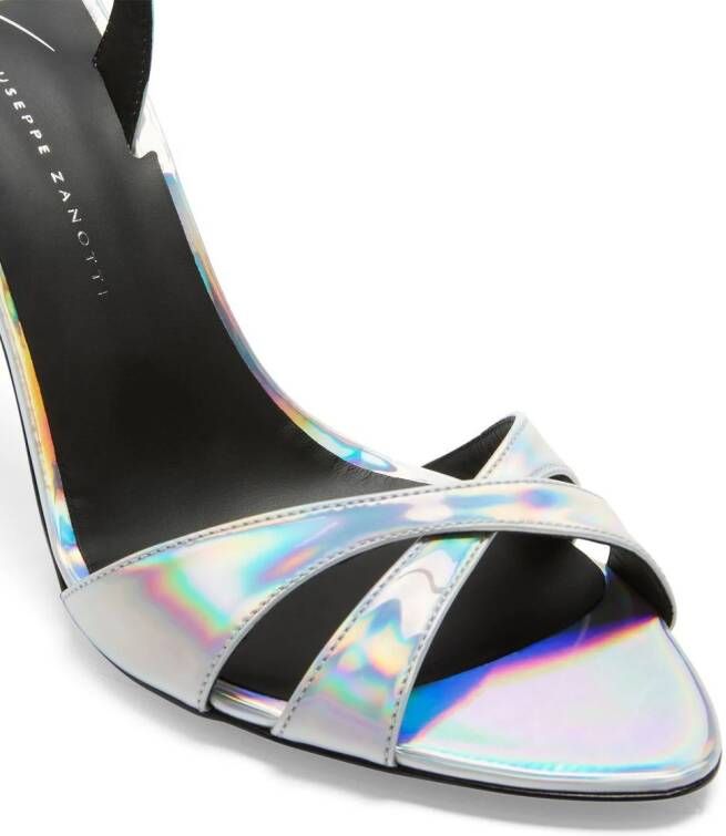 Giuseppe Zanotti Dorotee 105mm iridescent sandals Silver