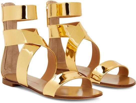Giuseppe Zanotti Dory flat sandals Gold