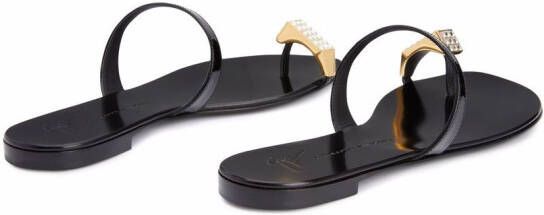 Giuseppe Zanotti Dynamo Ring sandals Black