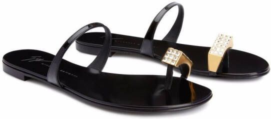 Giuseppe Zanotti Dynamo Ring sandals Black