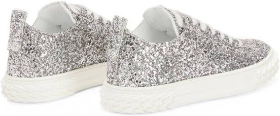 Giuseppe Zanotti Eco-Blabber glitter low-top sneakers Grey