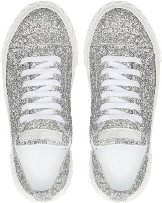 Giuseppe Zanotti Eco-Blabber glitter low-top sneakers Grey