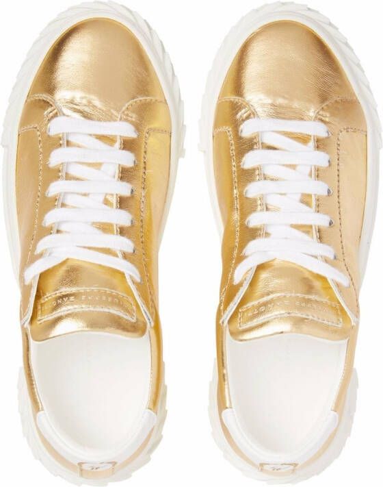 Giuseppe Zanotti Ecoblabber leather sneakers Gold