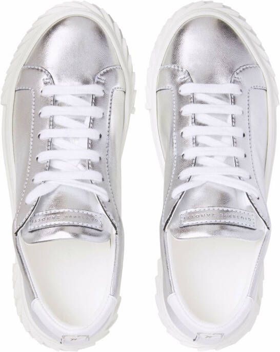 Giuseppe Zanotti Ecoblabber metallic low-top sneakers Grey