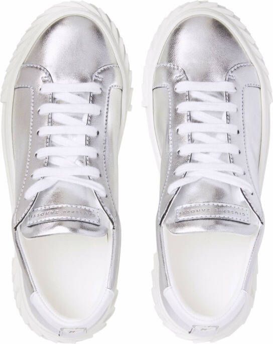 Giuseppe Zanotti Ecoblabber metallic sneakers Silver